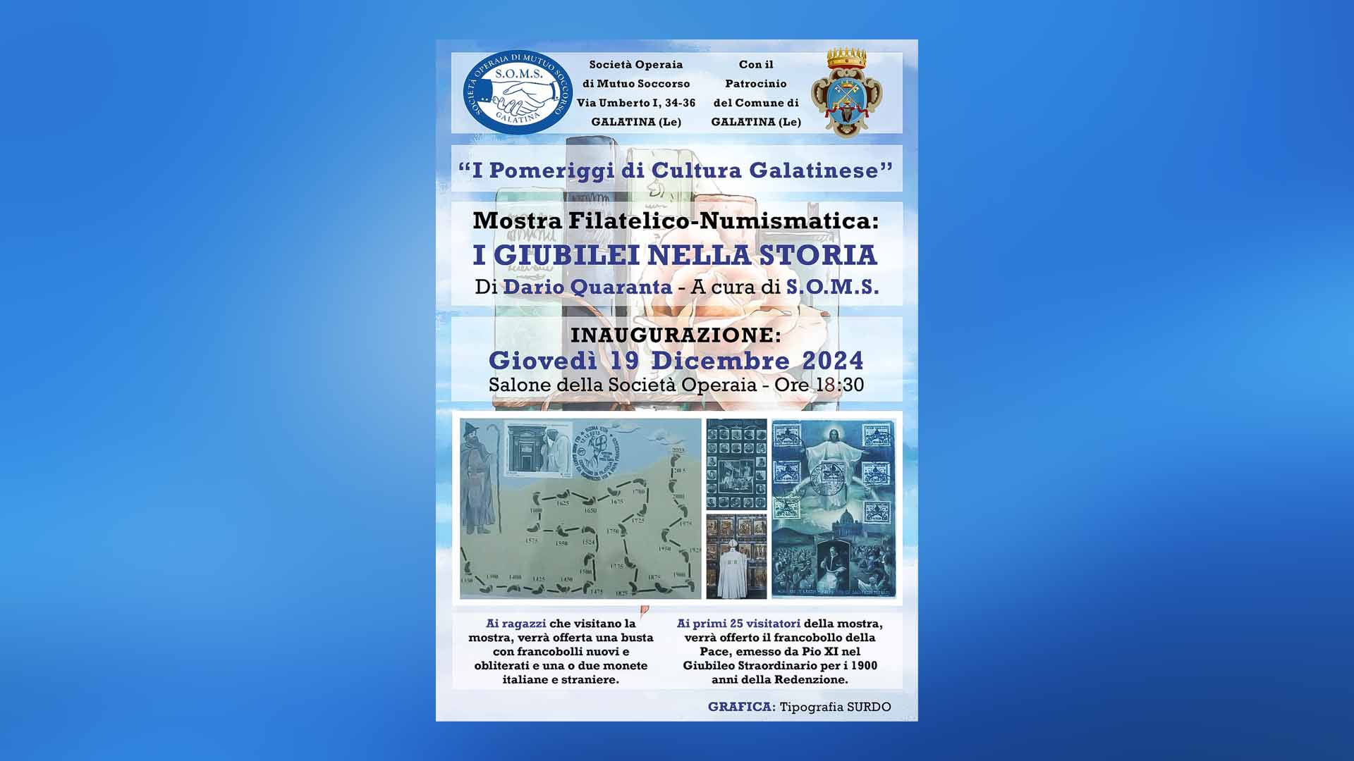 Mostra filatelico-numismatica.